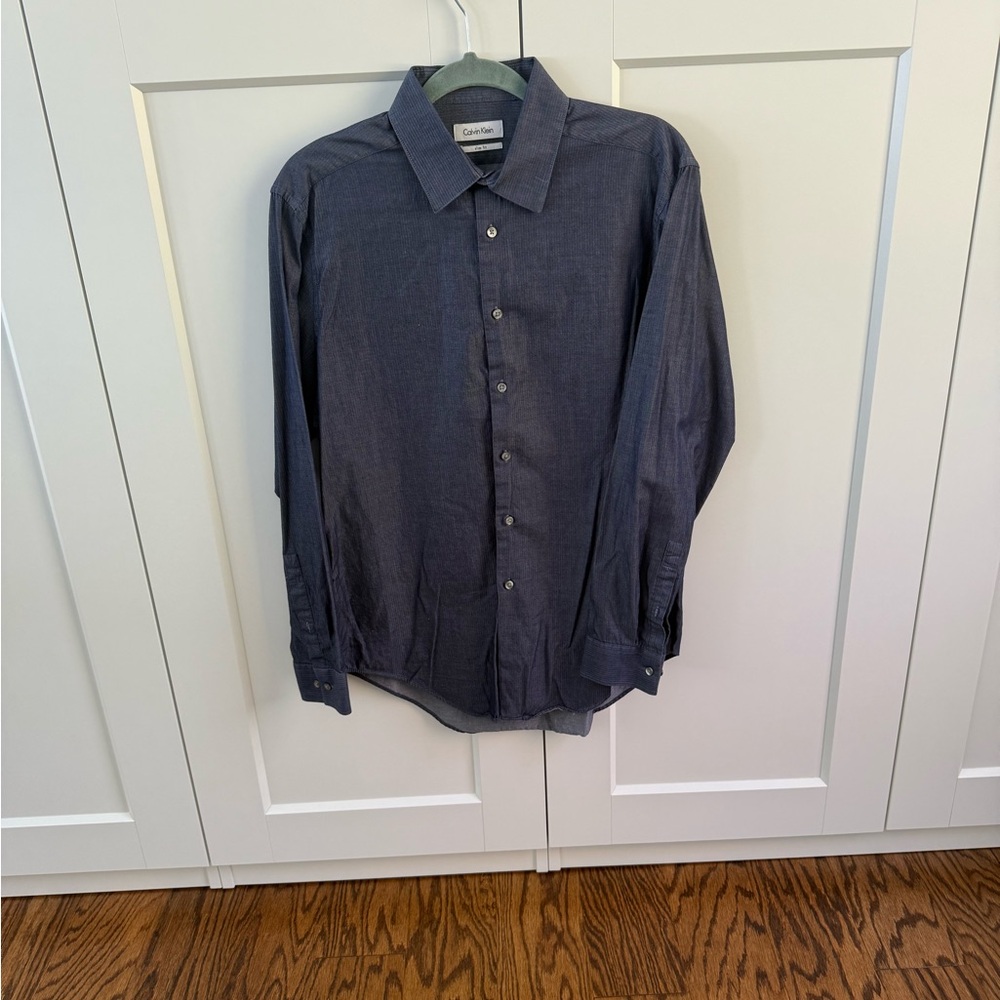 Calvin Klein Men's Navy Button Down Shirt